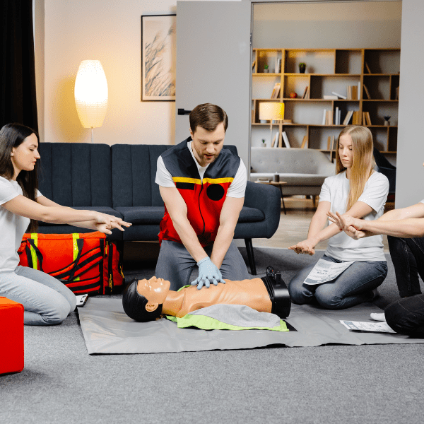 Participants receiving first aid training at NSTA Auburn near Parramatta