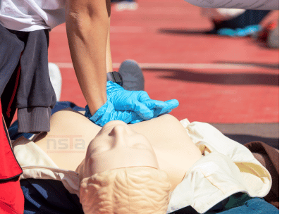 First aid training session at NSTA Auburn in Parramatta, NSW