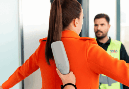 A professional transport security screening session at NSTA Auburn, with a focus on physical search training and the use of security screening equipment.